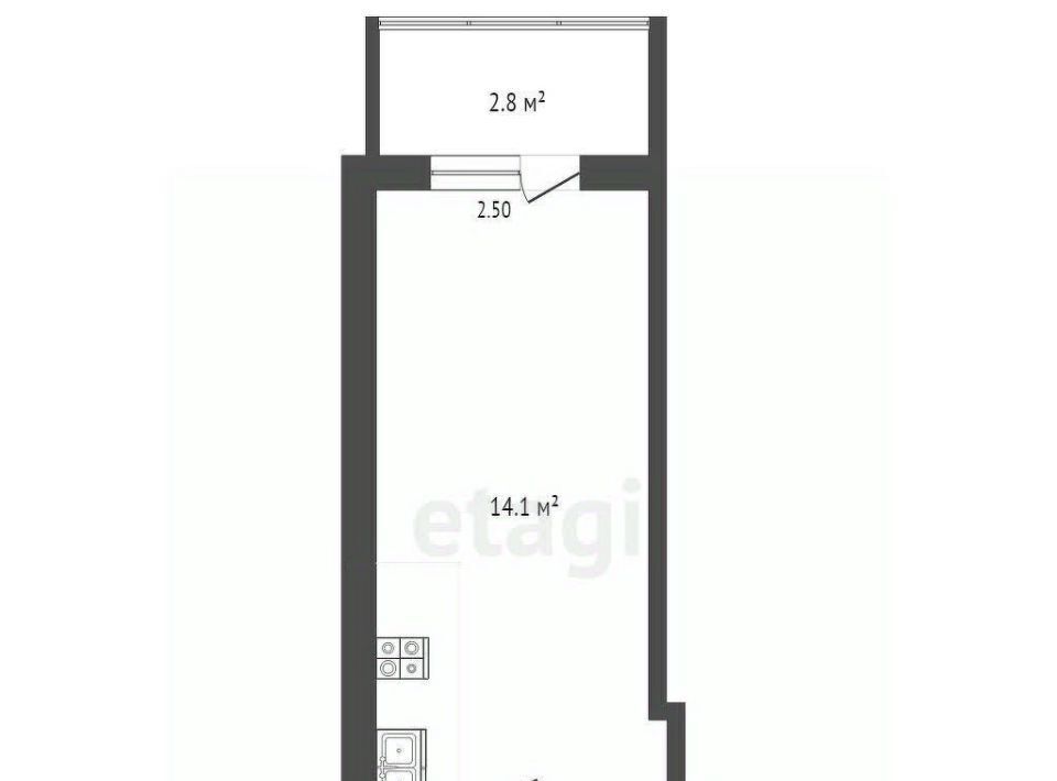 квартира г Тюмень р-н Центральный ул 2-я Луговая 22к/2 фото 2