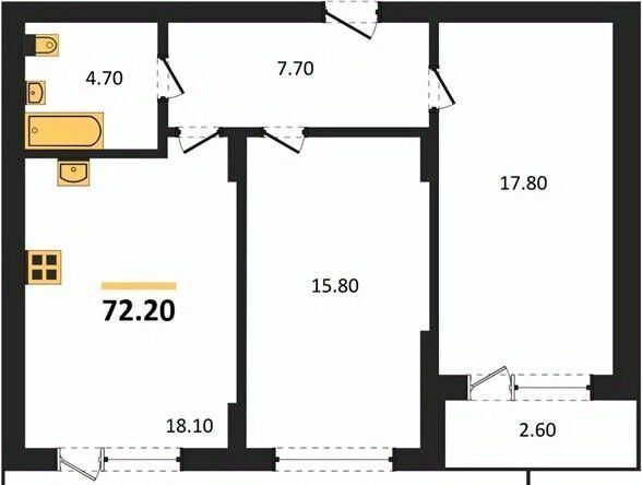 квартира г Воронеж р-н Железнодорожный б-р Содружества 1 фото 1