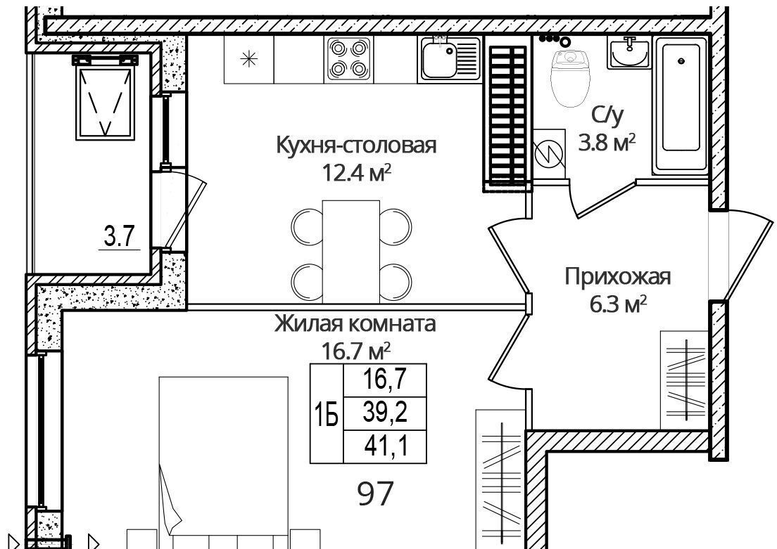 квартира р-н Псковский д Борисовичи ул Дмитрия Яковлева 8 Псков фото 1