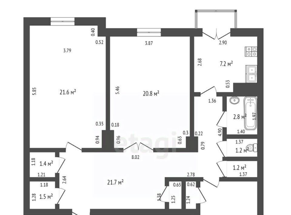 квартира г Киров р-н Первомайский ул Карла Маркса 42 фото 2