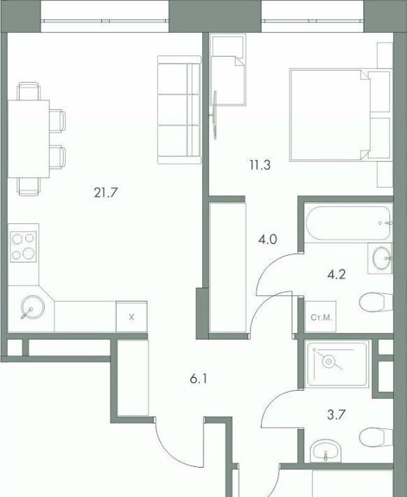 квартира г Ханты-Мансийск ул Красноармейская 45 фото 1