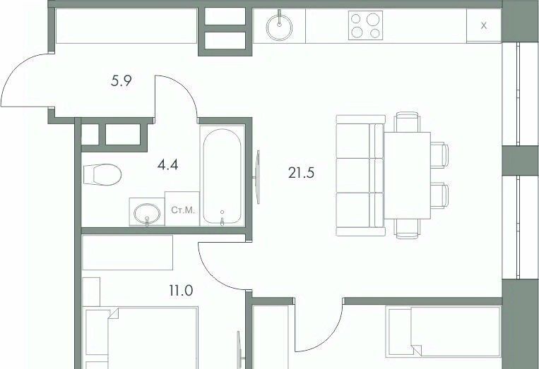 квартира г Ханты-Мансийск ул Красноармейская 45 фото 1
