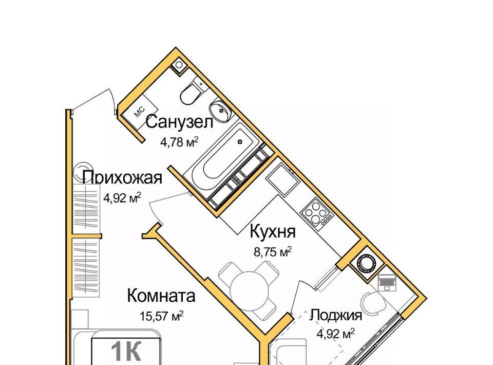 квартира г Симферополь р-н Центральный Город Мира жилой комплекс фото 1