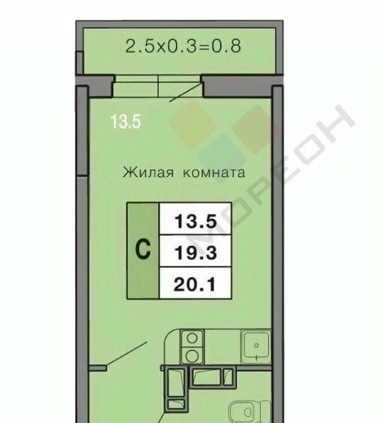 квартира г Краснодар р-н Прикубанский ул им. Ивана Рослого 16к/1 фото 8