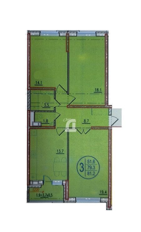 квартира г Краснодар р-н Прикубанский ул 2-я Российская 162 фото 15