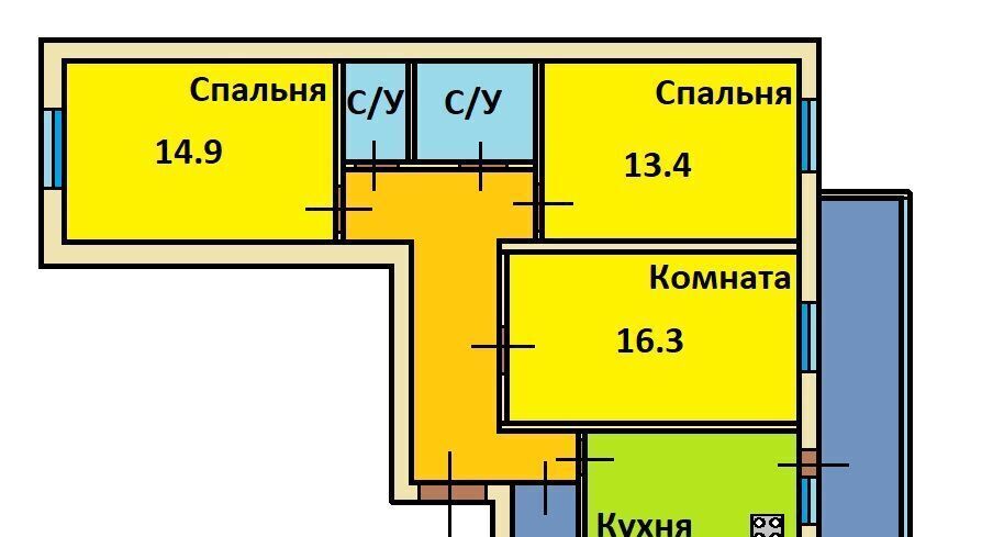 квартира г Ставрополь р-н Промышленный Северо-Западный ул Васякина 192 фото 13