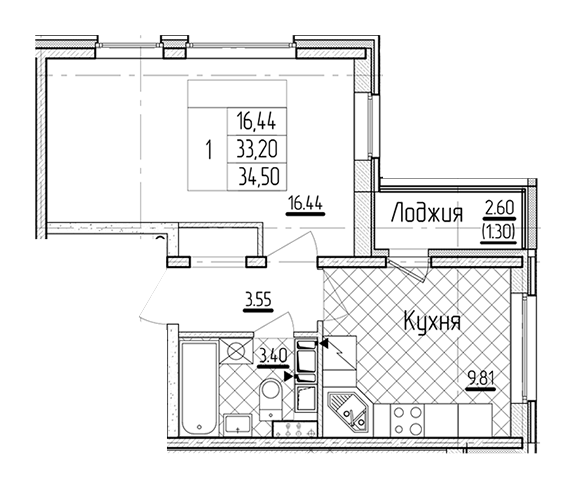 квартира г Санкт-Петербург ул Кубинская 82к/1 ЖК «Cube» Московский район фото 6