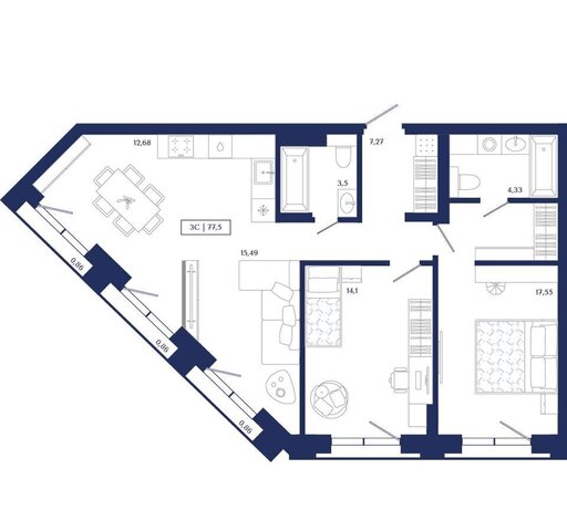 р-н Центральный Октябрьская дом 1 ЖК «Unity Center» фото