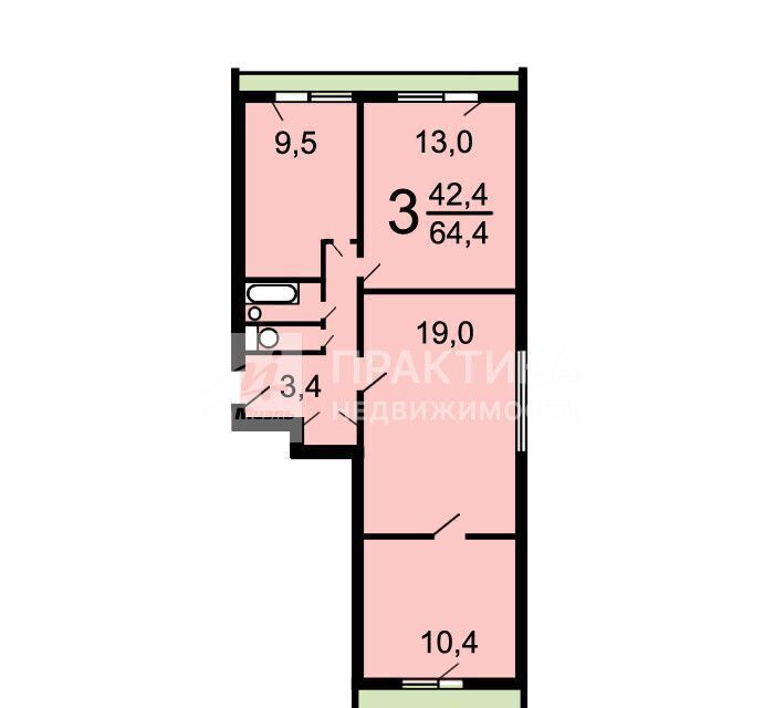 квартира г Москва метро Медведково проезд Шокальского 55к/1 фото 21