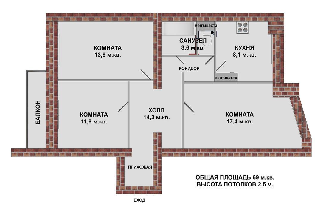 квартира г Санкт-Петербург метро Приморская р-н Василеостровский наб Морская 15 фото 11