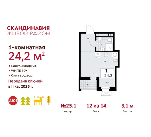 б-р Скандинавский 25/1 жилой район «Скандинавия» Сосенское, Бутово фото