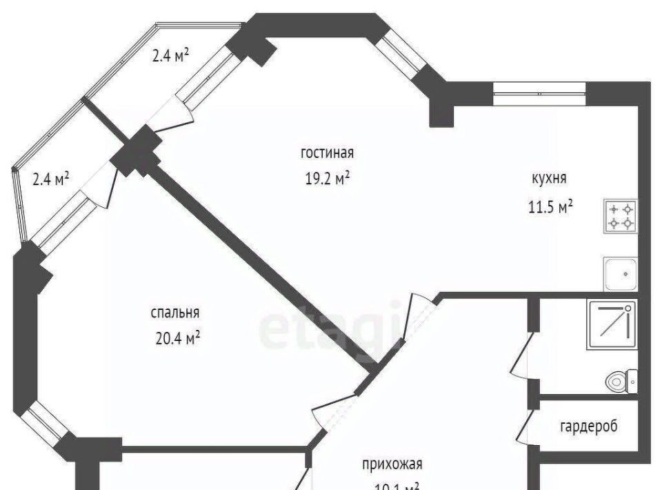 квартира г Красноярск р-н Ленинский ул Мичурина 2ж фото 31