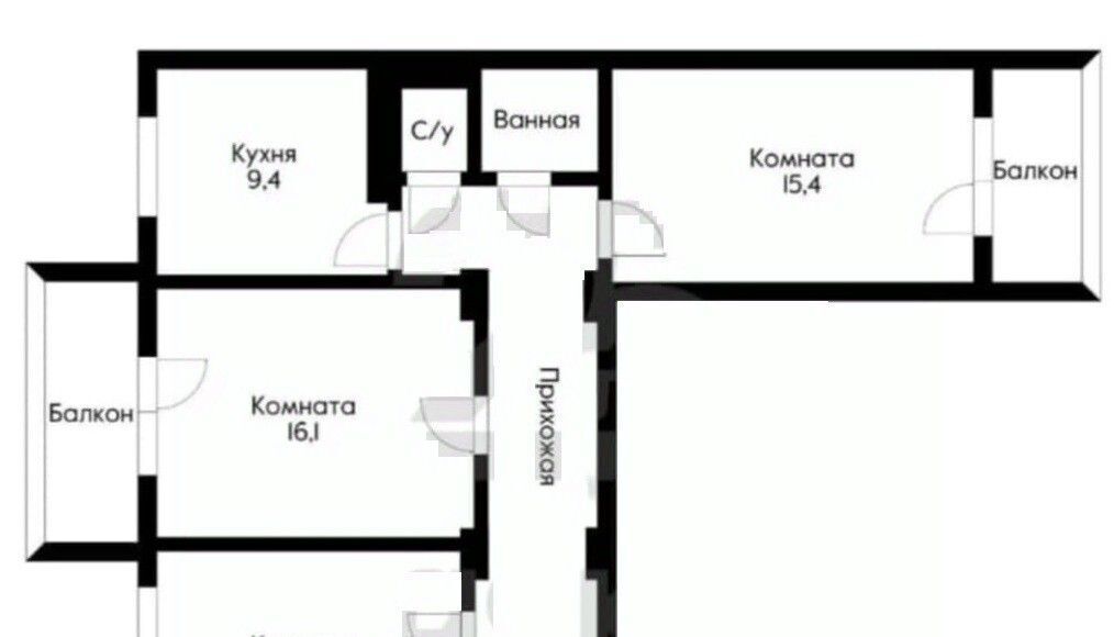 квартира г Краснодар р-н Прикубанский ул Кореновская 65 фото 2