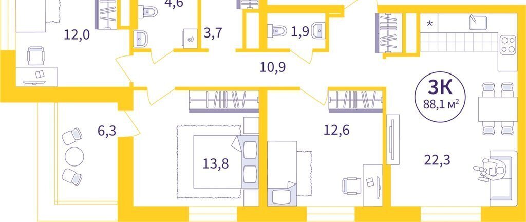 квартира г Екатеринбург р-н Орджоникидзевский Уралмаш улица 22-го Партсъезда, 5 фото 1