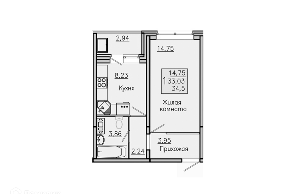 квартира р-н Новоусманский с Новая Усмань Южный Раздольная, 3 фото 1