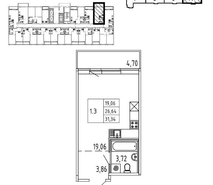 квартира р-н Всеволожский п Бугры ул Тихая 5/3 фото 1