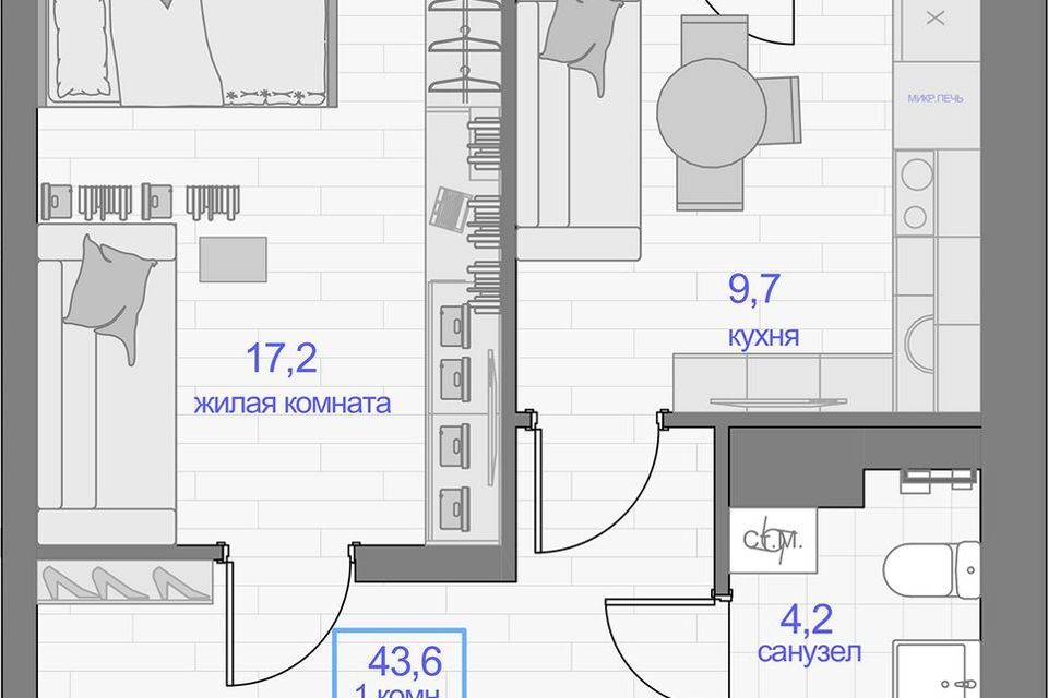 квартира г Красноярск р-н Кировский ул Апрельская 9 городской округ Красноярск фото 1