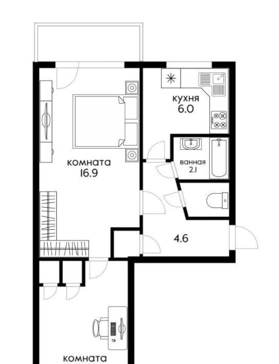 квартира г Краснодар р-н Центральный ул им. Стасова 145а фото 3