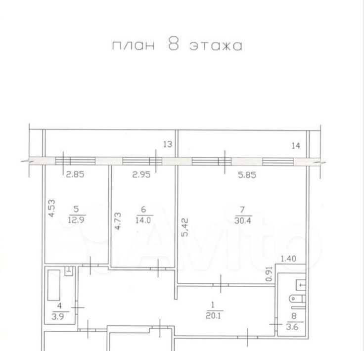 квартира г Набережные Челны р-н Комсомольский 32-й комплекс 1 фото 1