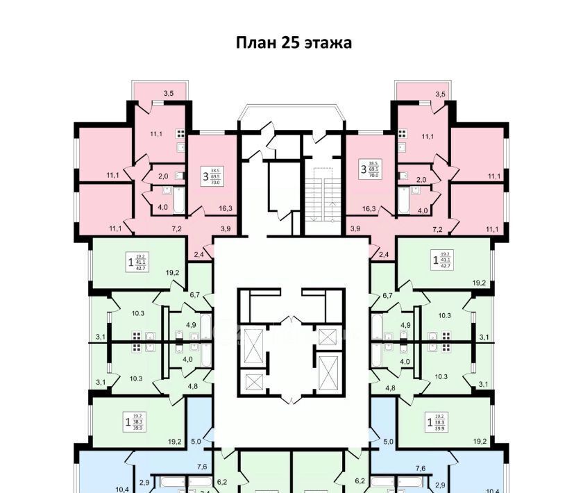 квартира г Воронеж р-н Коминтерновский пр-кт Московский 179/14 ЖК «Задонье» фото 29