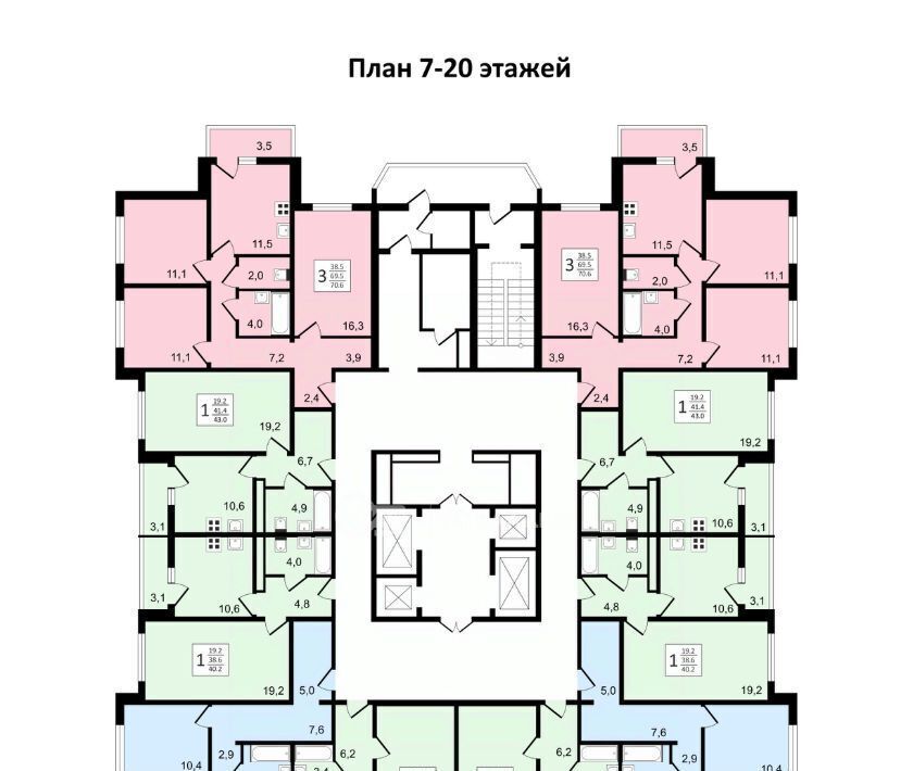 квартира г Воронеж р-н Коминтерновский пр-кт Московский 179/14 ЖК «Задонье» фото 16