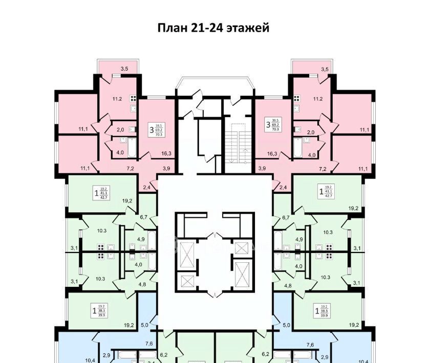 квартира г Воронеж р-н Коминтерновский пр-кт Московский 179/14 фото 27