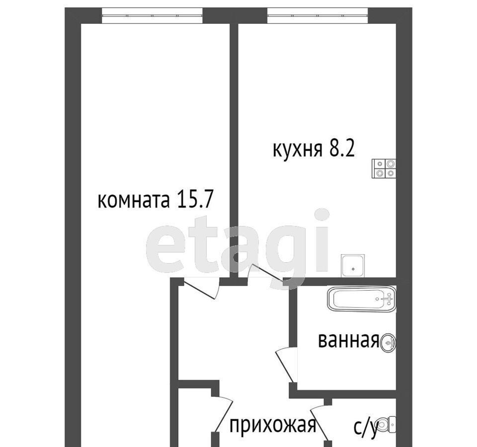 квартира г Санкт-Петербург метро Улица Дыбенко пр-кт Искровский 35/38 округ № 54 фото 17