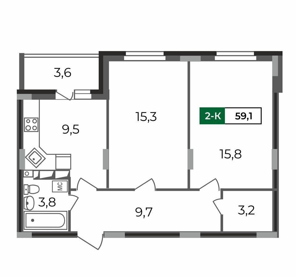 квартира г Владимир р-н Октябрьский б-р Сталинградский 7 фото 1