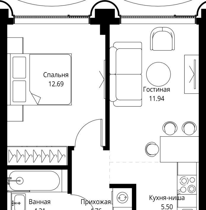 квартира г Москва метро Улица Сергея Эйзенштейна пр-кт Мира 186ас/1 фото 1