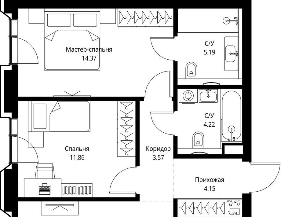 квартира г Москва метро Улица Сергея Эйзенштейна пр-кт Мира 186ас/1 муниципальный округ Алексеевский фото 1