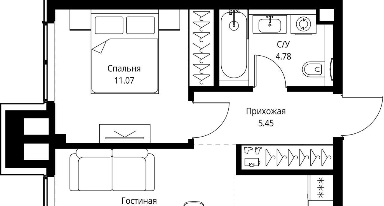 квартира г Москва метро Улица Сергея Эйзенштейна пр-кт Мира 186ас/1 фото 1