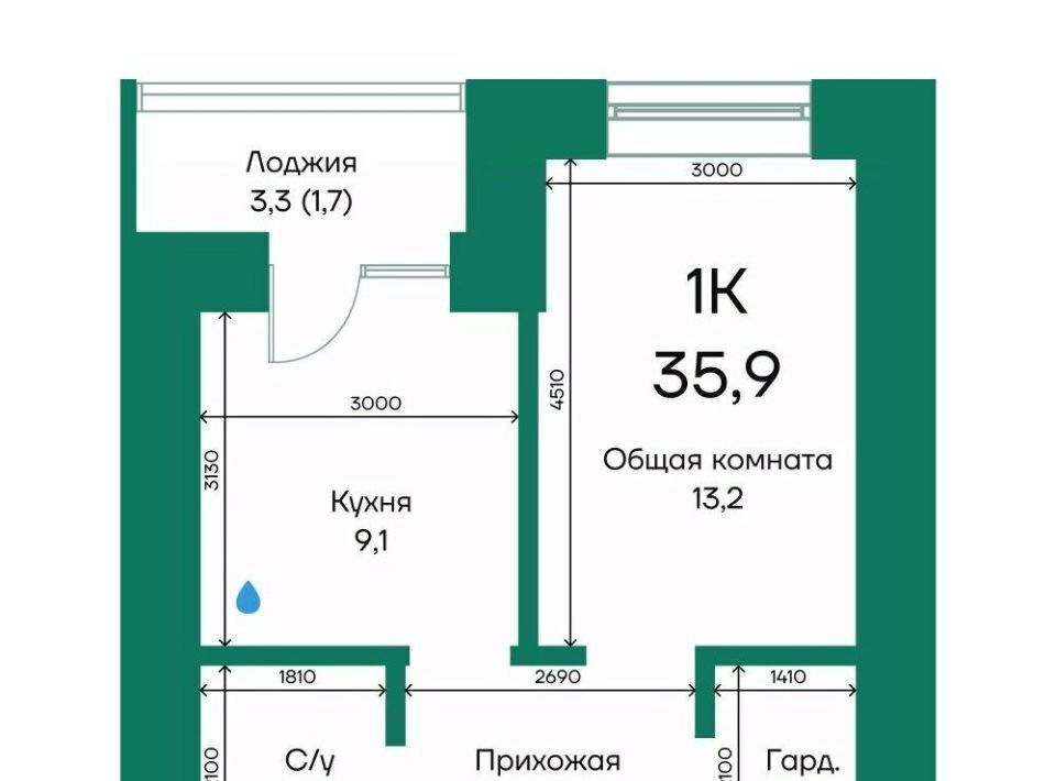 квартира г Барнаул р-н Индустриальный ул Просторная 390к/2 фото 1