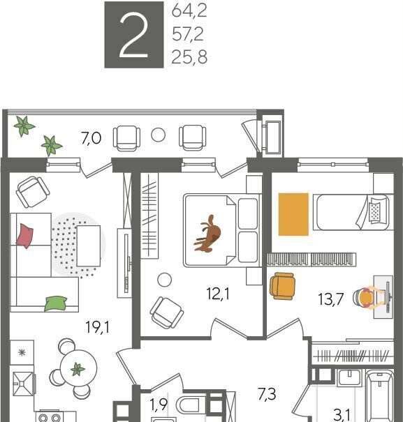 квартира г Краснодар р-н Карасунский ул Новороссийская 2 фото 2