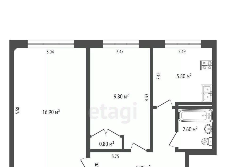 квартира г Ярославль р-н Дзержинский ул Труфанова 10 фото 19