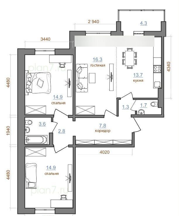 квартира г Иркутск р-н Октябрьский ЖК «АВИАТОR» тер. Гусарская, д. 4 фото 1