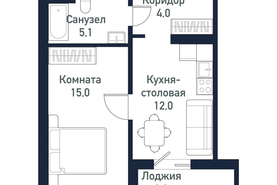 квартира р-н Сосновский п Пригородный жилой комплекс Парковый Премиум фото 1