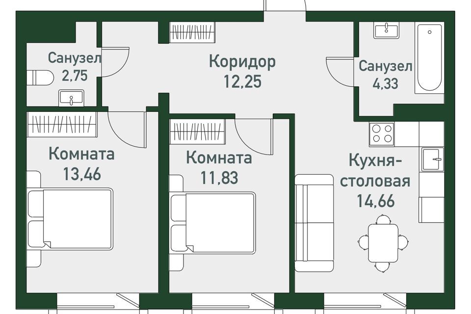 квартира р-н Красноармейский с Миасское Привилегия м-н фото 1