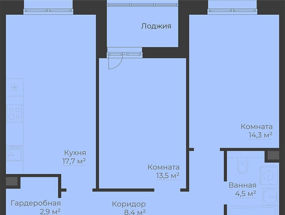 квартира р-н Рыбинский г Рыбинск Прибрежный Западный ул Новоселов з/у 12 фото 1