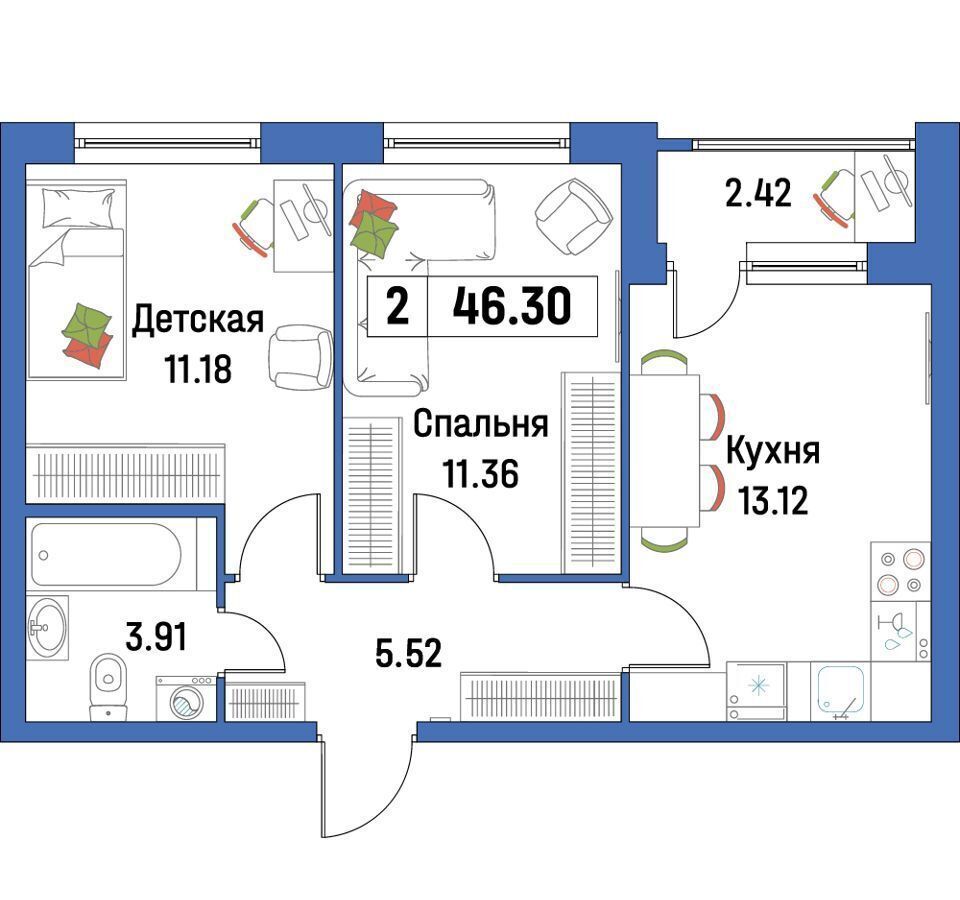 квартира р-н Всеволожский г Мурино ул Шувалова 38 Девяткино фото 1