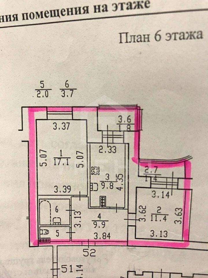 квартира г Санкт-Петербург метро Площадь Мужества р-н Калининский пр-кт Кондратьевский 62к/1 фото 15