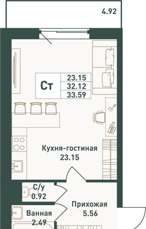 квартира р-н Выборгский п Свердлово мкр. Свердлова-1, уч. 10 фото 1