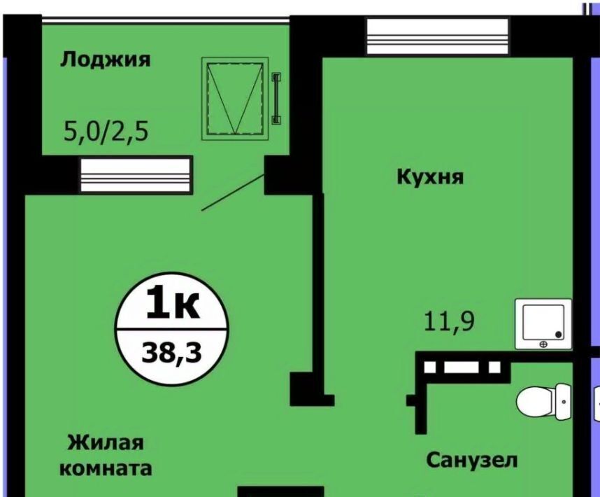 квартира г Красноярск р-н Свердловский ул Лесников 49 фото 1