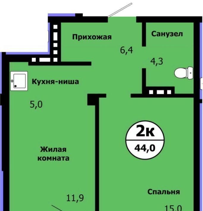 квартира г Красноярск р-н Свердловский ул Лесников 49 фото 1