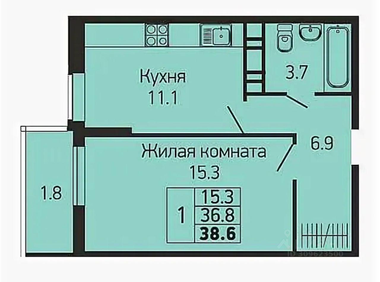 квартира г Краснодар р-н Прикубанский ул им. Героя Георгия Бочарникова 4/1 ЖК Абрикосово фото 1