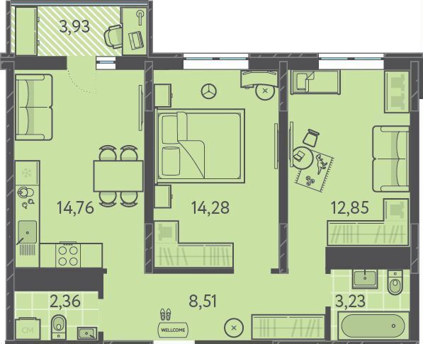 квартира г Краснодар р-н Прикубанский ул Елизаветинская 3 фото 1