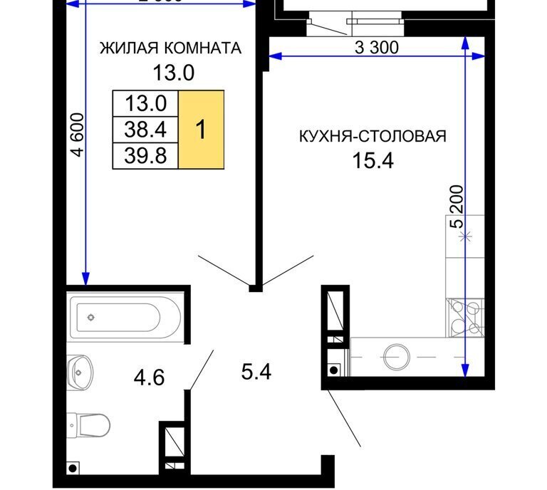 квартира г Краснодар р-н Прикубанский ЖК «Дыхание» фото 1