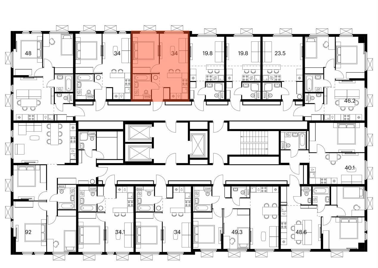 квартира г Мытищи ш Ярославское 1/2 фото 2