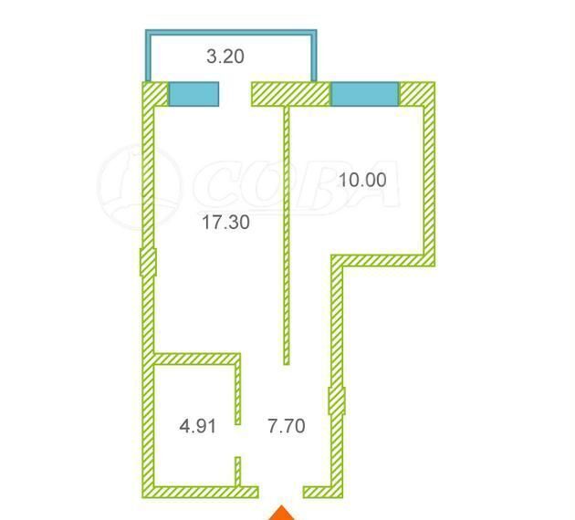 квартира г Тюмень р-н Восточный ул Монтажников 19к/1 фото 2