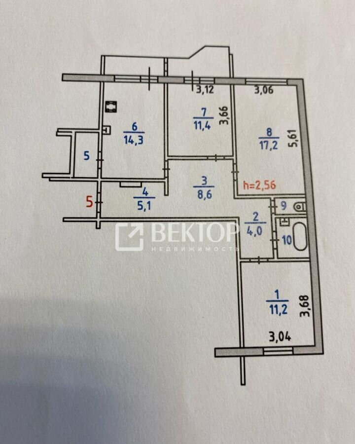 квартира р-н Ярославский п Красный Бор ул Мирная 1 Заволжское сельское поселение, Ярославль, р-н Заволжский фото 25