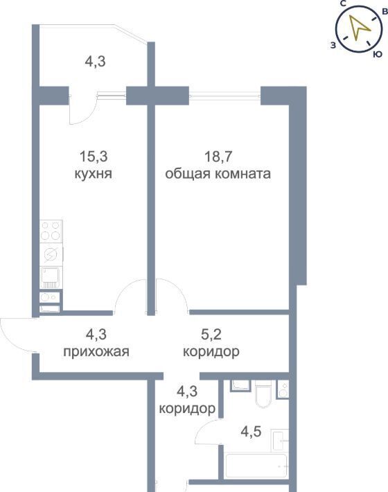 квартира г Нефтеюганск мкр 5-й 48 фото 1